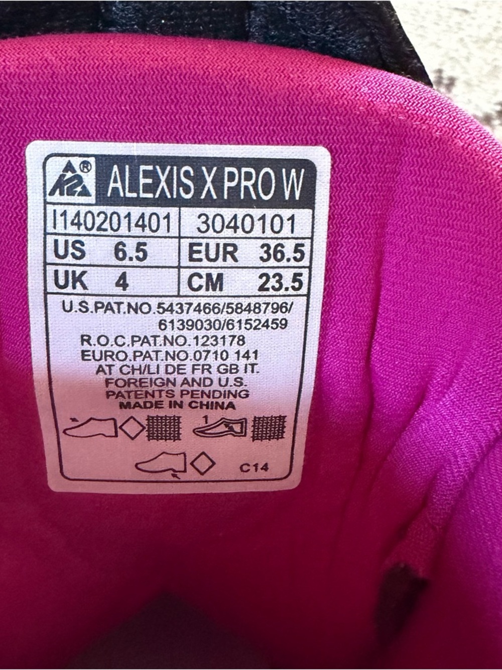Women’s K2 Alexis X Pro Inline Rollerblades Size 6.5 Black Pink Skates Soft Boot - Picture 6 of 8
